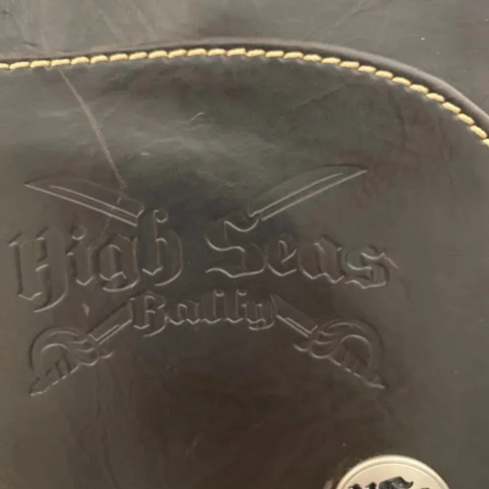 High Seas Rally Black Leather Bifold Trifold Wallet Organizer Passport Holder